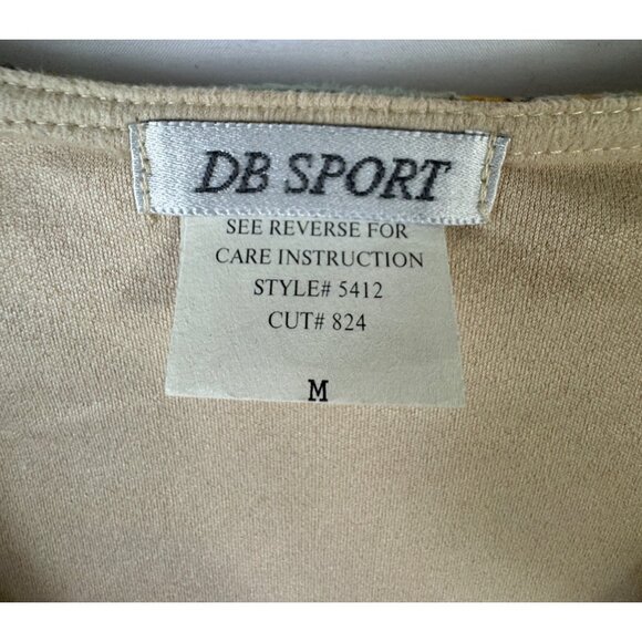 DB Sport Medium Floral Bohemian Long Sleeve V-Neck Top velour Casual Hippie Cute - Picture 3 of 5